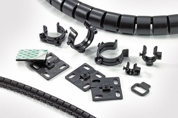 Acessories for retaining Helawrap Open Cable Cover  HWBASE