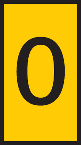 Product image for HELLE 561-03604 W3 NO.0 YEL MRKR CARD