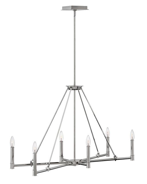 Product image for HINK 4986PN BUCHANAN POLISHED NICKEL 34IN X 22.75IN 6L 60W