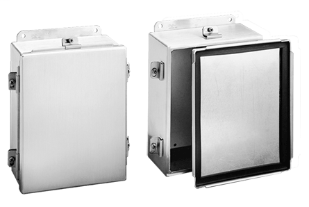 Hoffman A1412NFAL 14 x 12 x 6 Inch 5052 H-32 Aluminum NEMA 4X Clamp Cover Wall Mount Enclosure Hoffman A1412NFAL 14 x 12 x 6 Inch 5052 H-32 Aluminum NEMA 4X Clamp Cover Wall Mount Enclosure