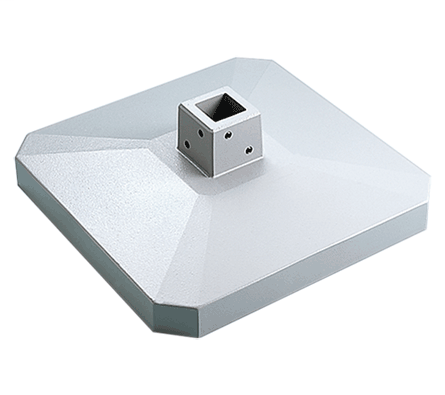 Hoffman CCS8PBLG COMPACT Series 4 Pedestal Base, fits 80x 80mm, Lt Gray, Aluminum Product image for Hoffman CCS8PBLG COMPACT Series 4 Pedestal Base, fits 80x 80mm, Lt Gray, Aluminum