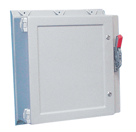 Hoffman A24HS2412GQRLP 24.19 x 24.19 x 12 Inch Fiberglass NEMA 4X Wall Mount Cutout Disconnect Enclosure Hoffman A24HS2412GQRLP 24.19 x 24.19 x 12 Inch Fiberglass NEMA 4X Wall Mount Cutout Disconnect Enclosure