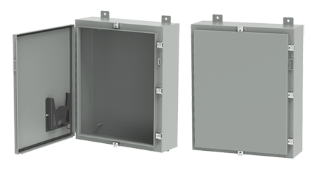 Hoffman A20H16BLP 20 x 16 x 8 Inch Gray 16 Gauge Steel NEMA 4 1-Door Wall Mount Enclosure Hoffman A20H16BLP 20 x 16 x 8 Inch Gray 16 Gauge Steel NEMA 4 1-Door Wall Mount Enclosure