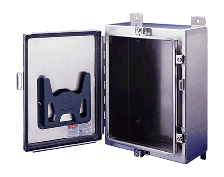 Hoffman A201606LPEMCSS 20 x 16 x 6 Inch 14 Gauge 304 Stainless Steel NEMA 4X Wall Mount Enclosure Hoffman A201606LPEMCSS 20 x 16 x 6 Inch 14 Gauge 304 Stainless Steel NEMA 4X Wall Mount Enclosure