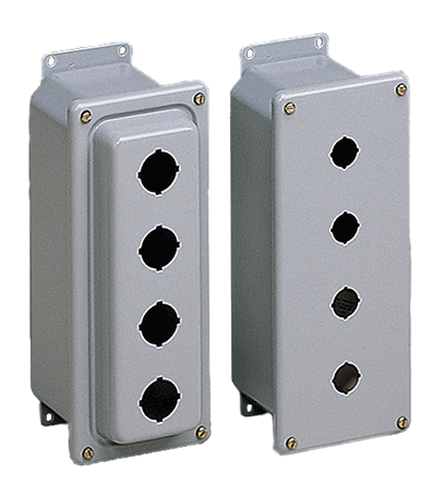 Hoffman ED2PBM 5.75 x 4 x 3.75 Inch Gray 16 Gauge Steel NEMA 4 Push Button Enclosure Hoffman ED2PBM 5.75 x 4 x 3.75 Inch Gray 16 Gauge Steel NEMA 4 Push Button Enclosure