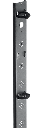 Product image for Hoffman NVCMTD21 78.87 Inch Black Steel Vertical Tie Down Cable Manager