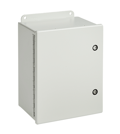 Hoffman A14128CHFL 14 x 12 x 8 Inch Gray 14 Gauge Steel NEMA 4 Enclosure Hinge Cover Hoffman A14128CHFL 14 x 12 x 8 Inch Gray 14 Gauge Steel NEMA 4 Enclosure Hinge Cover