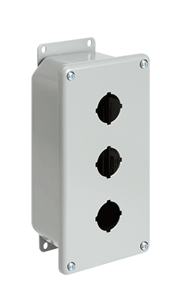 Hoffman E9PBGXM 8.5 x 7.25 x 4.25 Inch Gray 14 Gauge Steel NEMA 12 Push Button Enclosure Hoffman E9PBGXM 8.5 x 7.25 x 4.25 Inch Gray 14 Gauge Steel NEMA 12 Push Button Enclosure