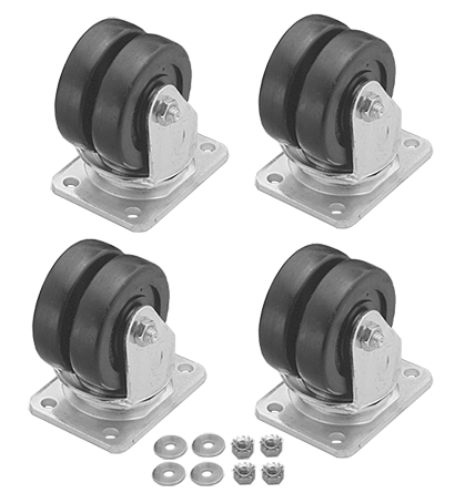 Product image for Hoffman NCK Net Series Caster Kit, Black, Steel