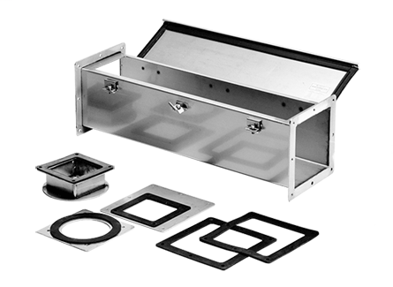 Hoffman F44W120SS 4 x 4 x 120 Inch NEMA 4X Gray 304 Stainless Steel Feed-Through Wireway Straight Section Hoffman F44W120SS 4 x 4 x 120 Inch NEMA 4X Gray 304 Stainless Steel Feed-Through Wireway Straight Section