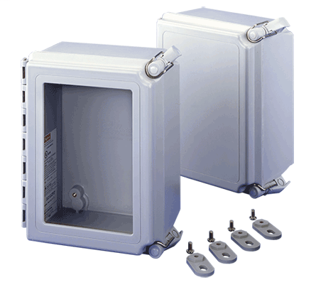 Hoffman A16148CHQRFGW 16 x 14 x 8 Inch Light Gray Fiberglass NEMA 4X Window Cover Enclosure Hoffman A16148CHQRFGW 16 x 14 x 8 Inch Light Gray Fiberglass NEMA 4X Window Cover Enclosure