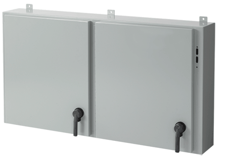Hoffman A30X2E5408 30 x 54.5 x 8 Inch Steel NEMA 12 2-Door Disconnect Enclosure Hoffman A30X2E5408 30 x 54.5 x 8 Inch Steel NEMA 12 2-Door Disconnect Enclosure