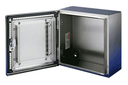 Hoffman CSD12126EMCSS 12 x 12 x 6 Inch 18 Gauge 304 Stainless Steel NEMA 4X Wall Mount Enclosure Hoffman CSD12126EMCSS 12 x 12 x 6 Inch 18 Gauge 304 Stainless Steel NEMA 4X Wall Mount Enclosure