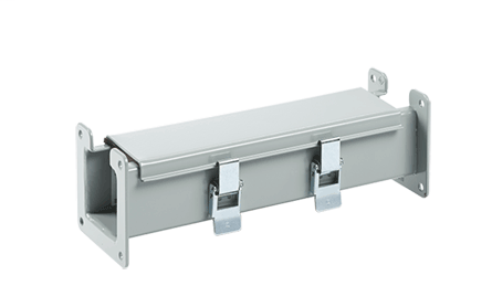 Hoffman F88L12 8 x 8 x 12 Inch NEMA 12 Gray Steel Lay-In Wireway Straight Section Hoffman F88L12 8 x 8 x 12 Inch NEMA 12 Gray Steel Lay-In Wireway Straight Section