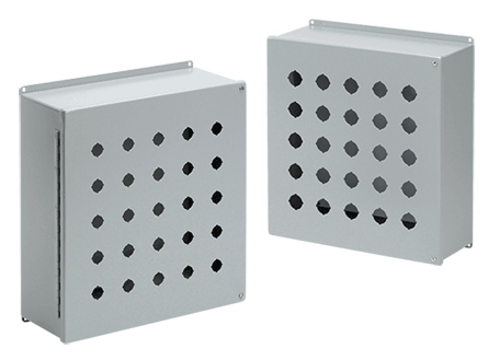 Hoffman E25PBY25M 16 x 15 x 6 Inch Gray 14 Gauge Steel NEMA 12 Push Button Enclosure Hoffman E25PBY25M 16 x 15 x 6 Inch Gray 14 Gauge Steel NEMA 12 Push Button Enclosure