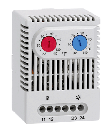 Hoffman ADLTEMP 1NO 1NC Light Gray Plastic Dual Thermostat Hoffman ADLTEMP 1NO 1NC Light Gray Plastic Dual Thermostat