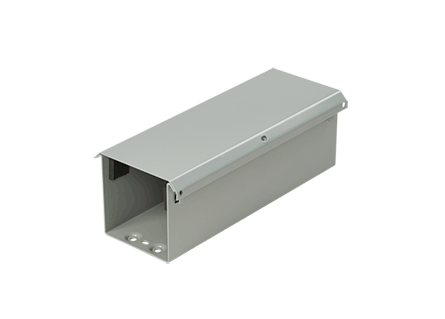Hoffman F88T3R12 8 x 8 x 12 Inch NEMA 3R Gray Steel Lay-In Wireway Straight Section with Knockout Hoffman F88T3R12 8 x 8 x 12 Inch NEMA 3R Gray Steel Lay-In Wireway Straight Section with Knockout