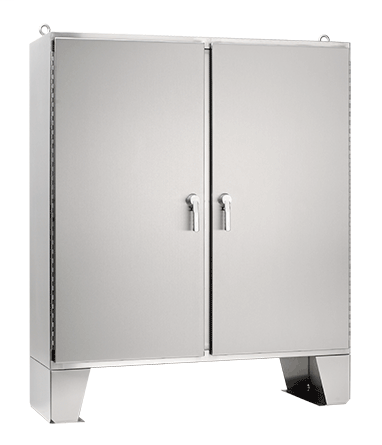 Hoffman A74H6018SS6LP3PT 74.06 x 60.06 x 18.06 Inch 12 Gauge 316L Stainless Steel NEMA 4X 2-Door Floor Mount Enclosure Hoffman A74H6018SS6LP3PT 74.06 x 60.06 x 18.06 Inch 12 Gauge 316L Stainless Steel NEMA 4X 2-Door Floor Mount Enclosure
