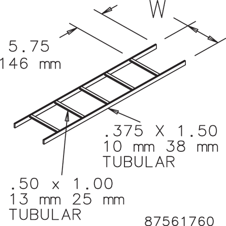 Hoffman LSS12G 12 Inch Gray Ladder Rack Straight Section Hoffman LSS12G 12 Inch Gray Ladder Rack Straight Section
