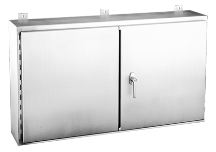 Hoffman A364812WFSSLP 36 x 48 x 12 Inch 12 Gauge Stainless Steel Wall Mount Enclosure Hoffman A364812WFSSLP 36 x 48 x 12 Inch 12 Gauge Stainless Steel Wall Mount Enclosure