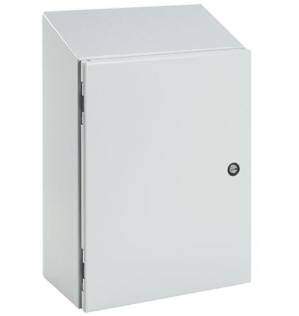 Hoffman CSD363012ST 36 x 30 x 12 Inch Light Gray 14 Gauge Steel NEMA 4 Sloped Top Wall Mount Enclosure Hoffman CSD363012ST 36 x 30 x 12 Inch Light Gray 14 Gauge Steel NEMA 4 Sloped Top Wall Mount Enclosure