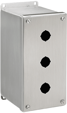 Hoffman E4PBXSS 10 x 4 x 4.75 Inch 304 Stainless Steel NEMA 4X Push Button Enclosure Hoffman E4PBXSS 10 x 4 x 4.75 Inch 304 Stainless Steel NEMA 4X Push Button Enclosure