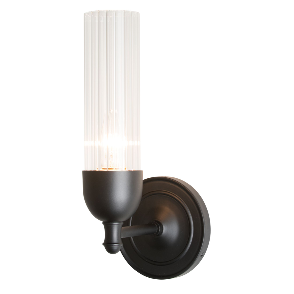 Product image for HNF 202123SKT09ZM0634 FLUTED 1 LIGHT SCONCE MATTE BLACK (09) FLUTED 1 LIGHT SCONCE MATTE BLACK (09)