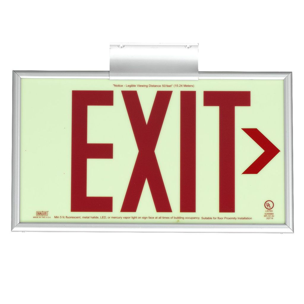 Product image for DUAL DPLPM50SG 50FT EXIT SIGN