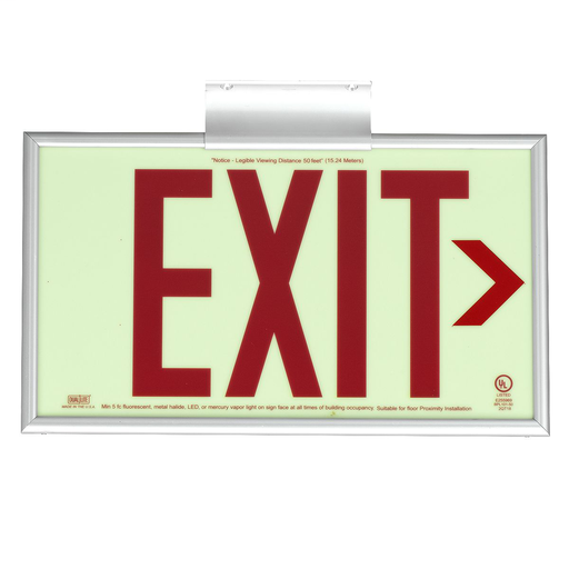 Product image for DUAL DPLPM50SR 50FT EXIT SIGN