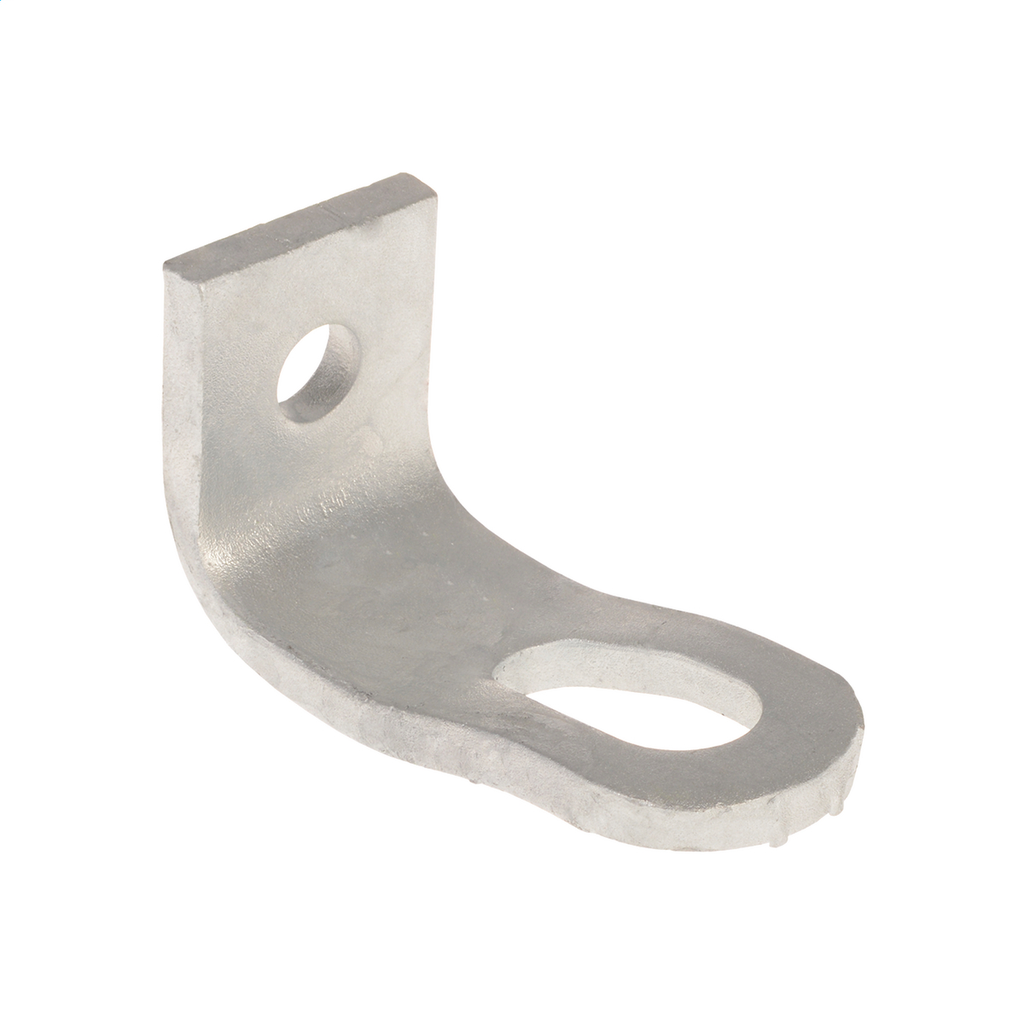 Deadend Tongue is made of forged steel and may be used with virtually all strain insulator clevises and clevis type suspension insulators. Hot dip galvanized.
