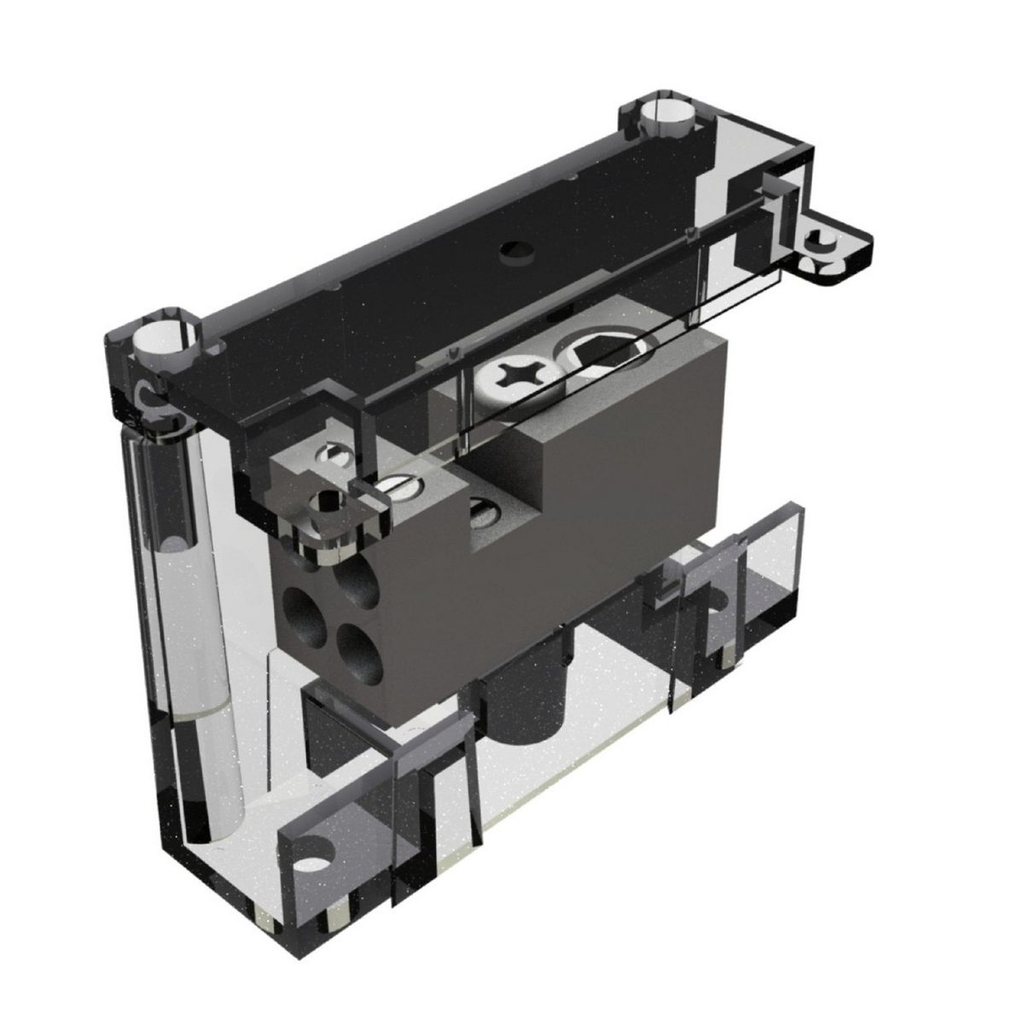 Product image for Burndy BDB115001 600 Volt 380 Amp 6 AWG to 500 MCM High Strength Polymer 1-Pole Power Distribution Block