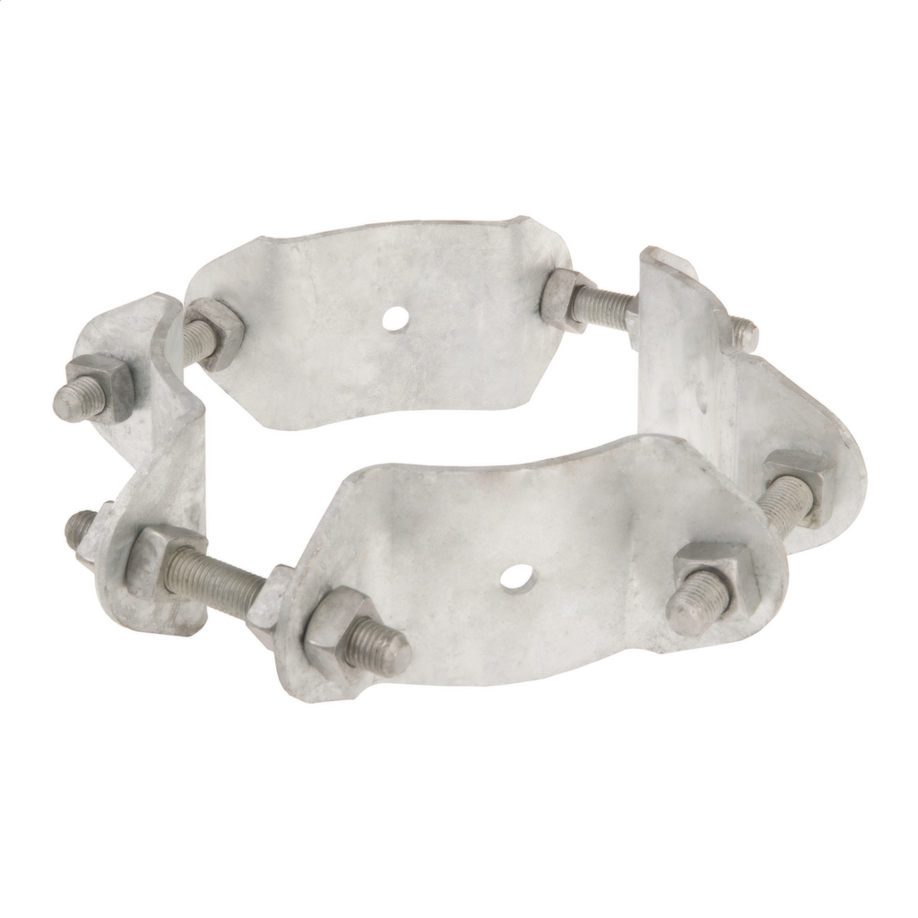 Adjustable Pole Band used on wood pole take-offs of guy and insulation attachments. Fits pole diameters of 9 1/2" to 16". To be used with C203-0183 connecting links.