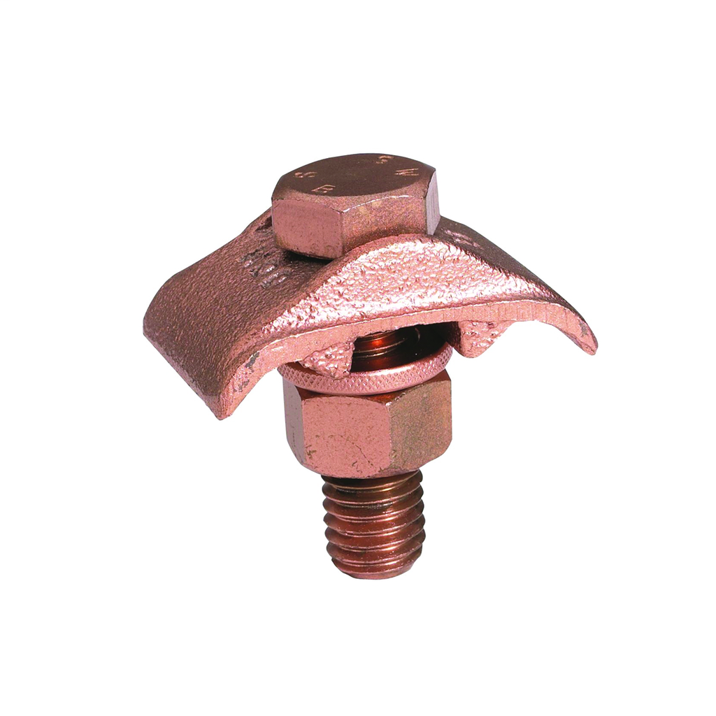 Mechanical Grounding Connector, 2 Copper Cables to 1/4" Thick Bar, 300 kcmil - 500 kcmil