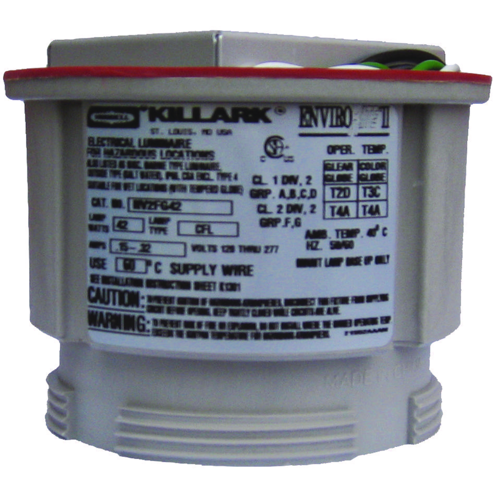 NV2 Series - Gray Non-Metallic 42 Watt Fluorescent Light Fixture Body -120-277V At 50/60Hz