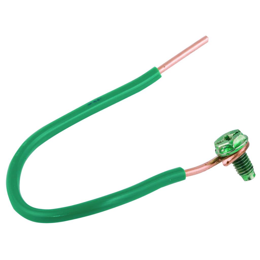 #12 Solid Insulated Copper Wire Pigtail, 6 in. Length (10/Bag)