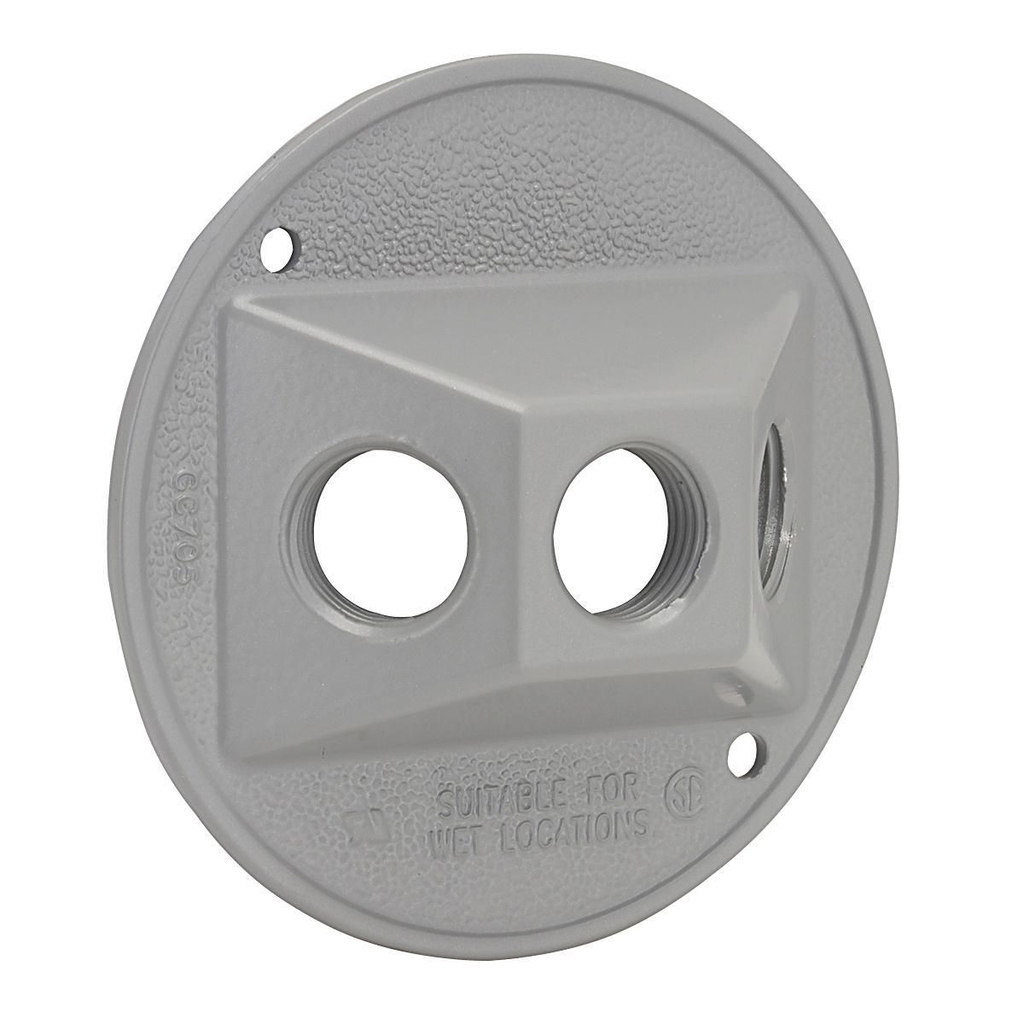 RACO 5197-0 (WCR31) Weatherproof Cluster Cover, 4" Round, (3) 1/2" Outlet ***