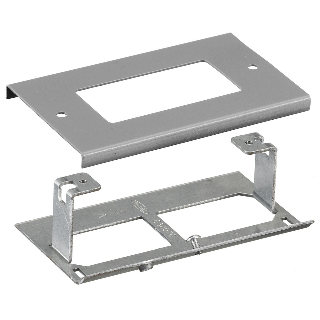 Metal Raceway, Plate, Receptacle Opening, HBL3000 Series, Gray