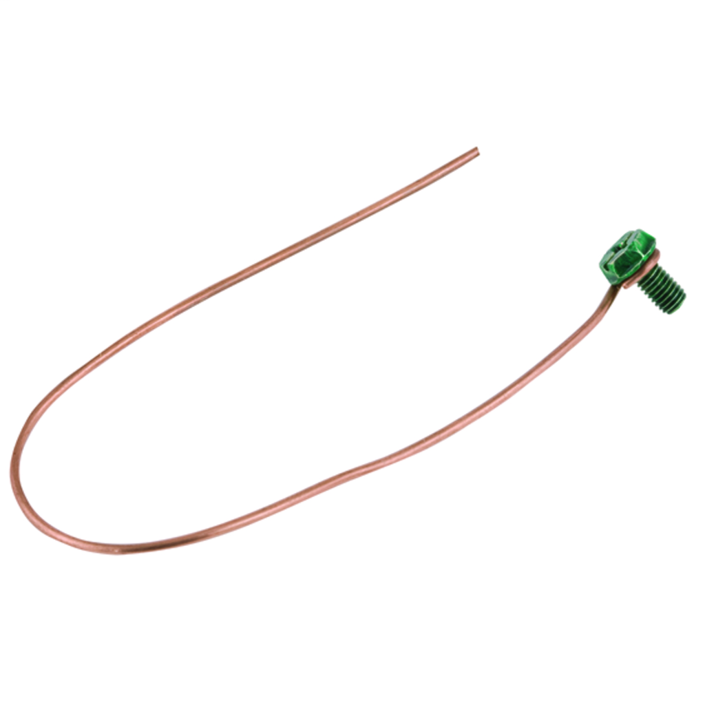 #14 Solid Bare Copper Wire Pigtail, 8 in. Length (25/BE)