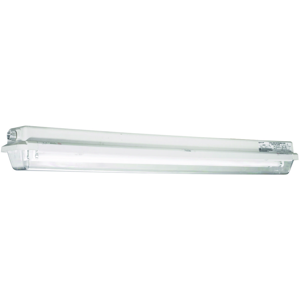LZ2S Series - Non-Metallic 54 Watt Fluorescent Light Fixture (Two 4-Foot Lamps Not Included) - Double-Ended Lamp Type - 120-277V At 50/60Hz- Hub Size 3/4 Inch NPT