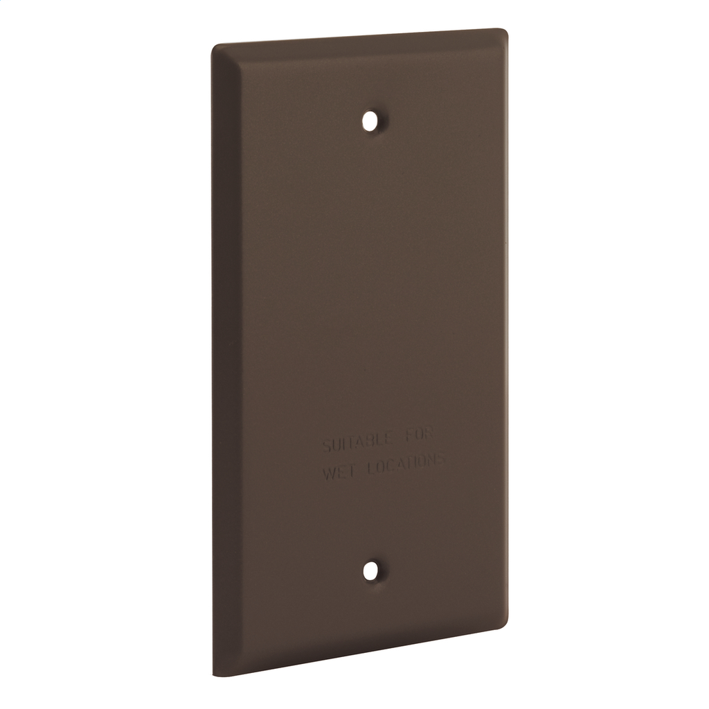 1-Gang Weatherproof Cover, Vertical/Horizontal, Blank, Bronze