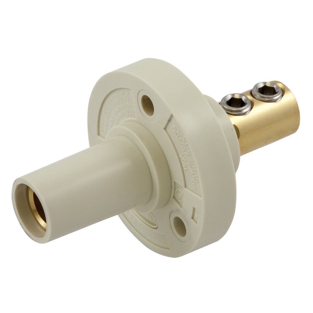 Single Pole Products, Female Receptacle, Double Set Screw Termination, 150 Amp Series, White