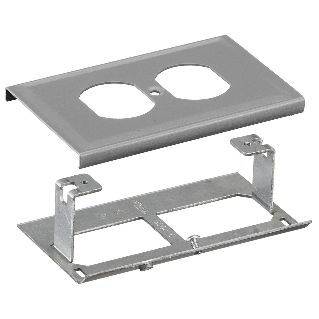 Metal Raceway, Plate, Duplex Opening, HBL3000 Series, Gray
