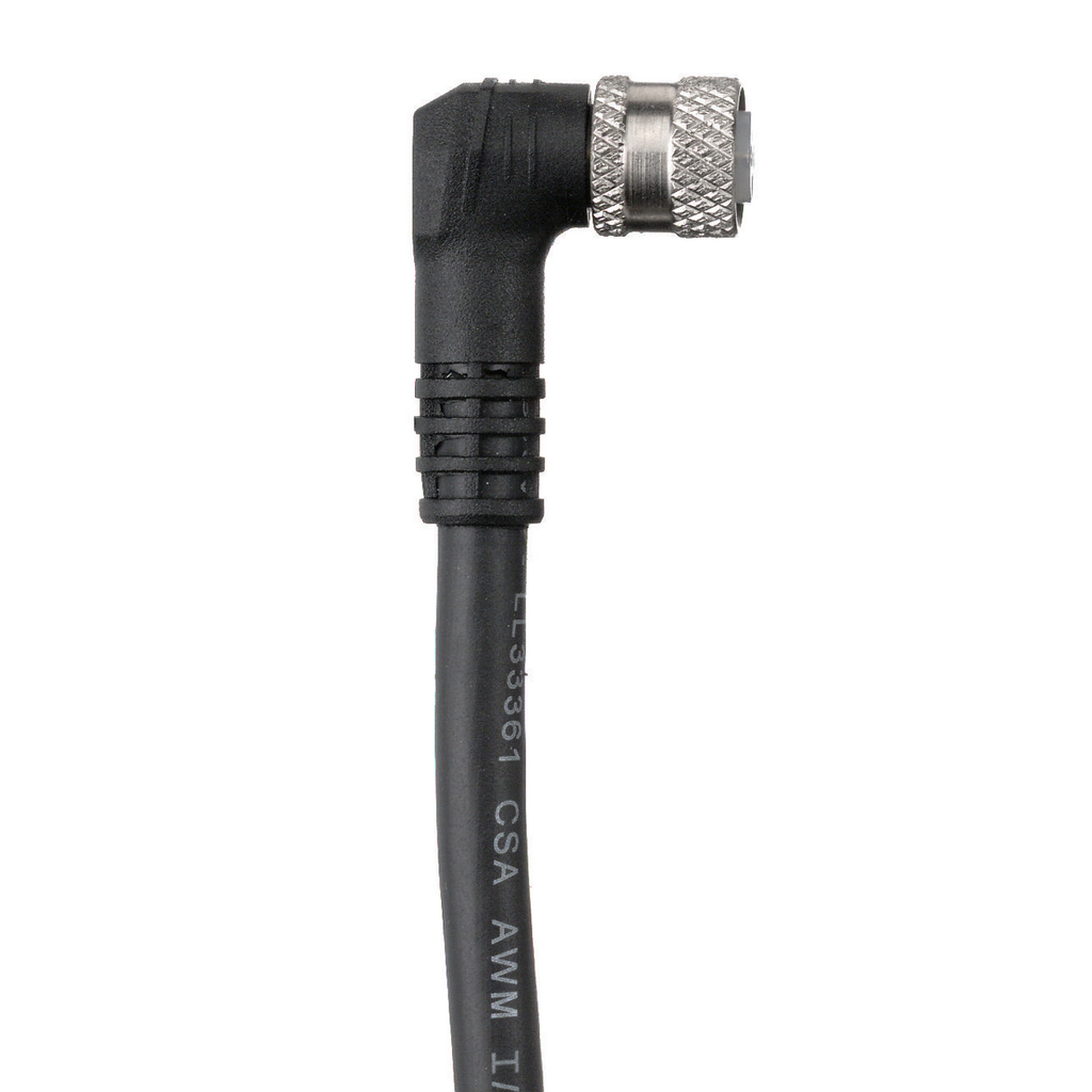 Nano-Quick Control Connectors, Threaded Female Angled Plug, 3P, 5M