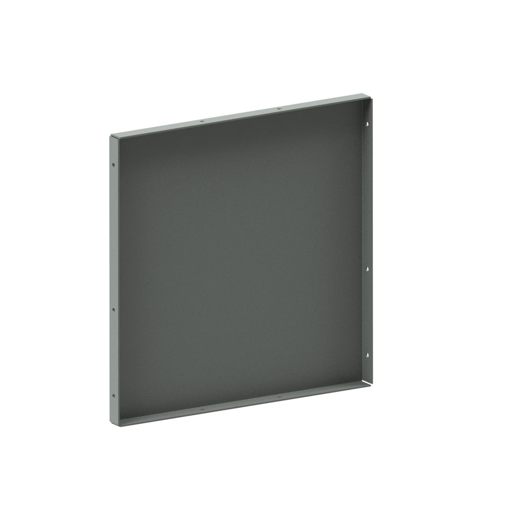 N1 End Cap (Hinged-Cover/Screw-Cover Wireway) No Knockouts 10X10 Carbon Steel - Gray