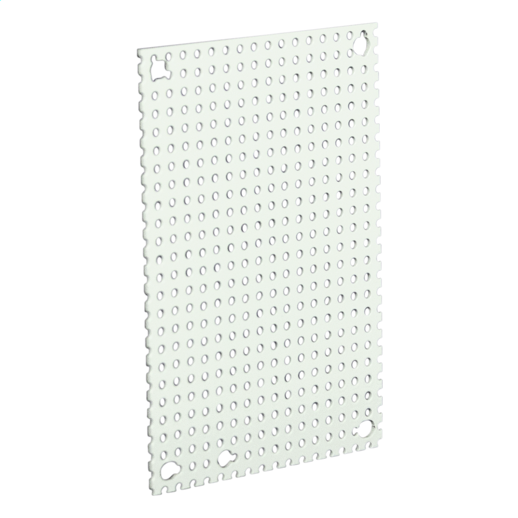 Perforated Panel Large N1C/RHC 13X10.5 Carbon Steel - White