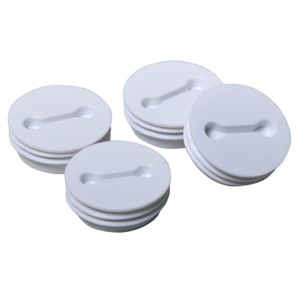 Weatherproof Closure Plugs, 1/2 in. NPT, White 4-Pack, Polybag