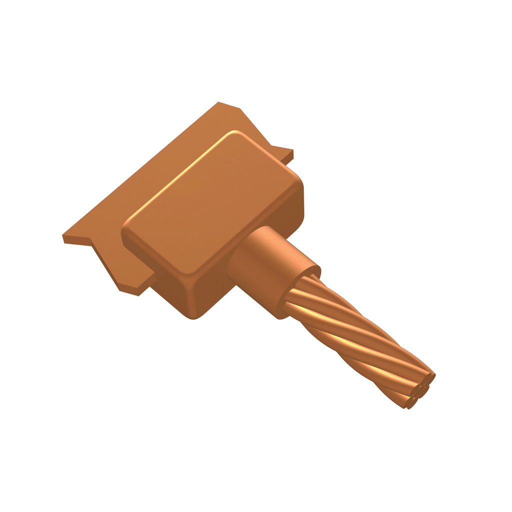 Concentric Stranded Copper Mold Connector, BCB-4, Conductor Size: 2 AWG Solid, Bus Bar Size:1/4 IN, Tools: B38-0309-00 Flint Ignitor
