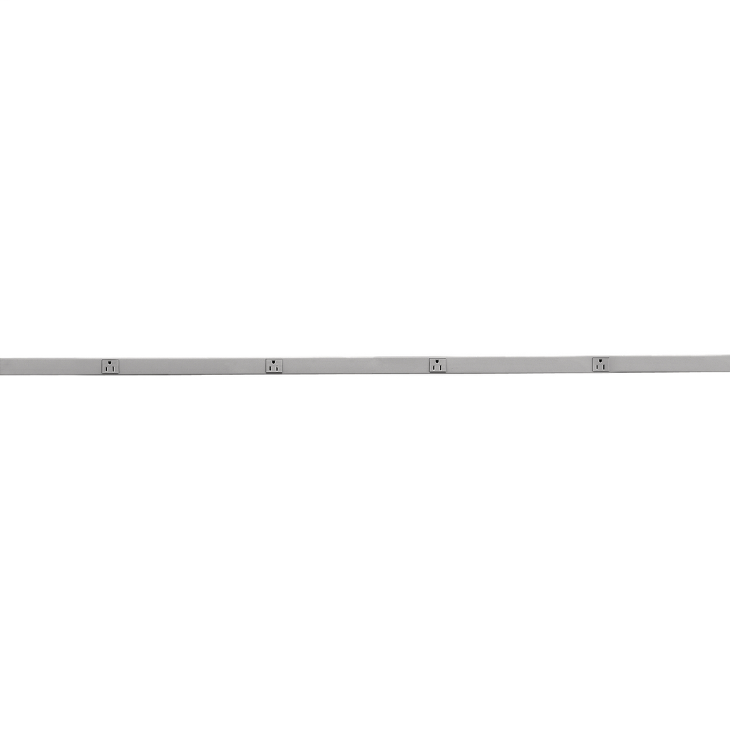 Metal PlugTrak, 15A 1 Circuit, 4 Receptacle, 6' Length, Ivory