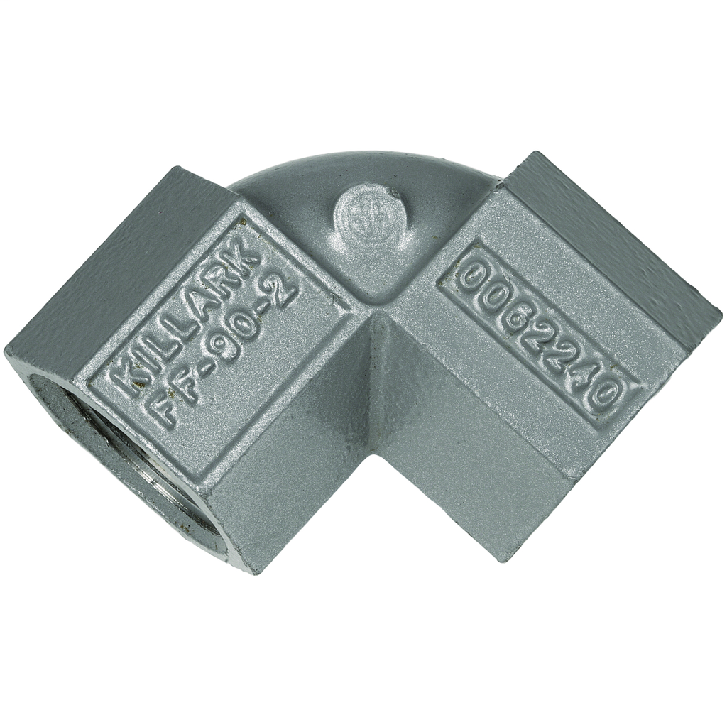 90° 1/2" Aluminum Elbow, Female/Female, Quad Listed