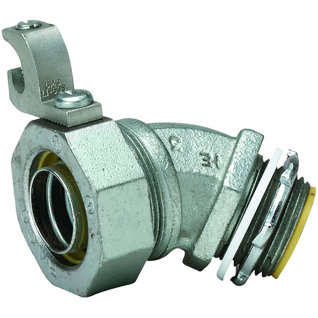 3/8" 45° Liquidtight Connector Insulated Grounding Lug